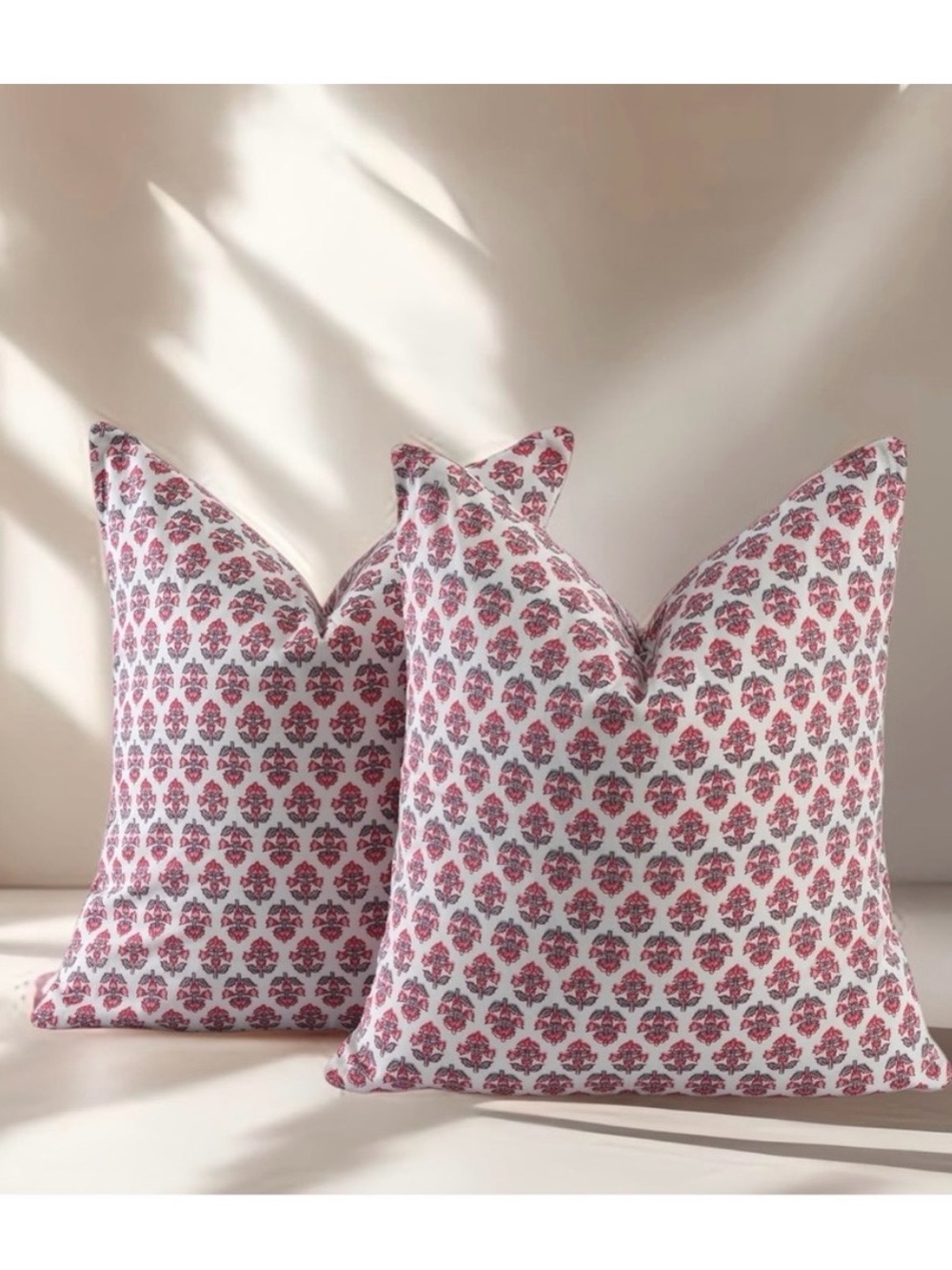 Pottery Barn Pink Floral Motif Accent Pillow